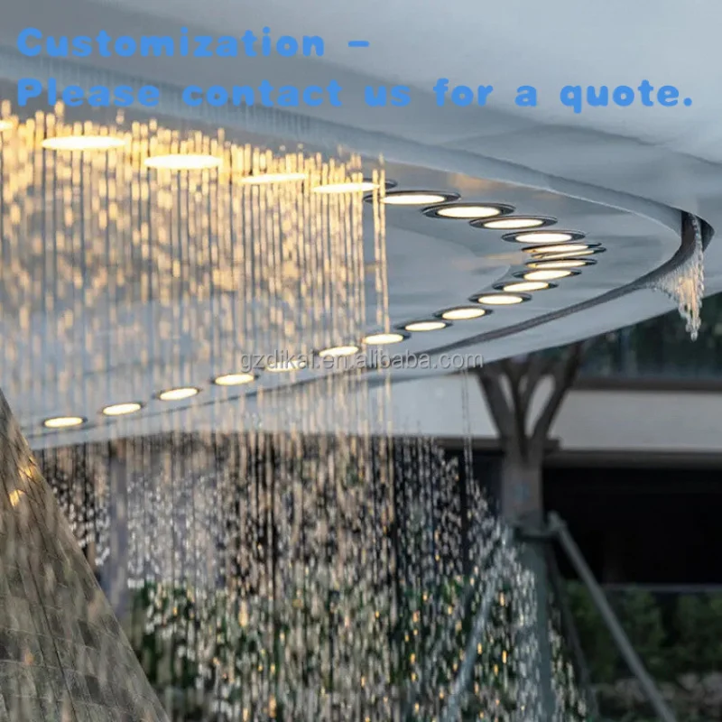 custom.Rain Curtain Standard Configuration Fountain Installed on Ceiling or Outdoor Decorative Garden Artificial
