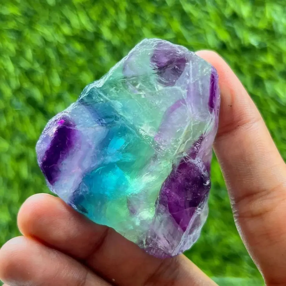 Magnifique Fluorite Naturelle Colorée, Pierre de Guérison Diffuse, Spécimen Minéral, Pierre Précieuse de Collection, Décoration pour Reiki, Chakra et Méditation