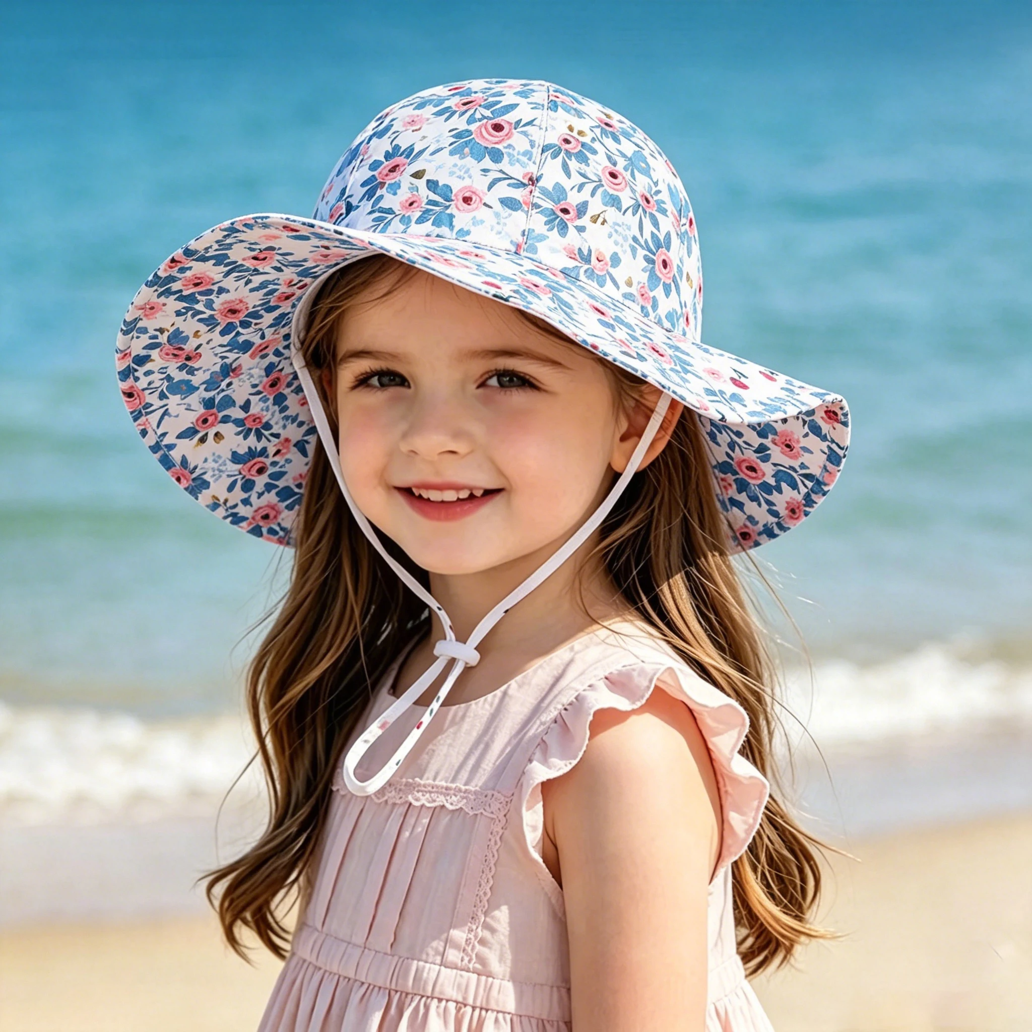 Children's Fisherman Hat - Summer Outdoor Sun Protection UV Blocking Sun Hat with Mesh Screen, Breathable and Drying Fast Sun Ha