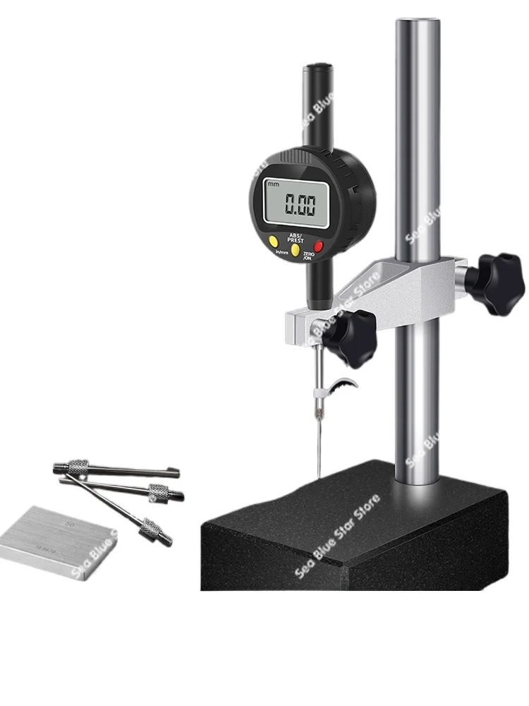 

A set of marble measuring seats for a digital dial altimeter, height measuring instrument, depth ruler, and a dial meter