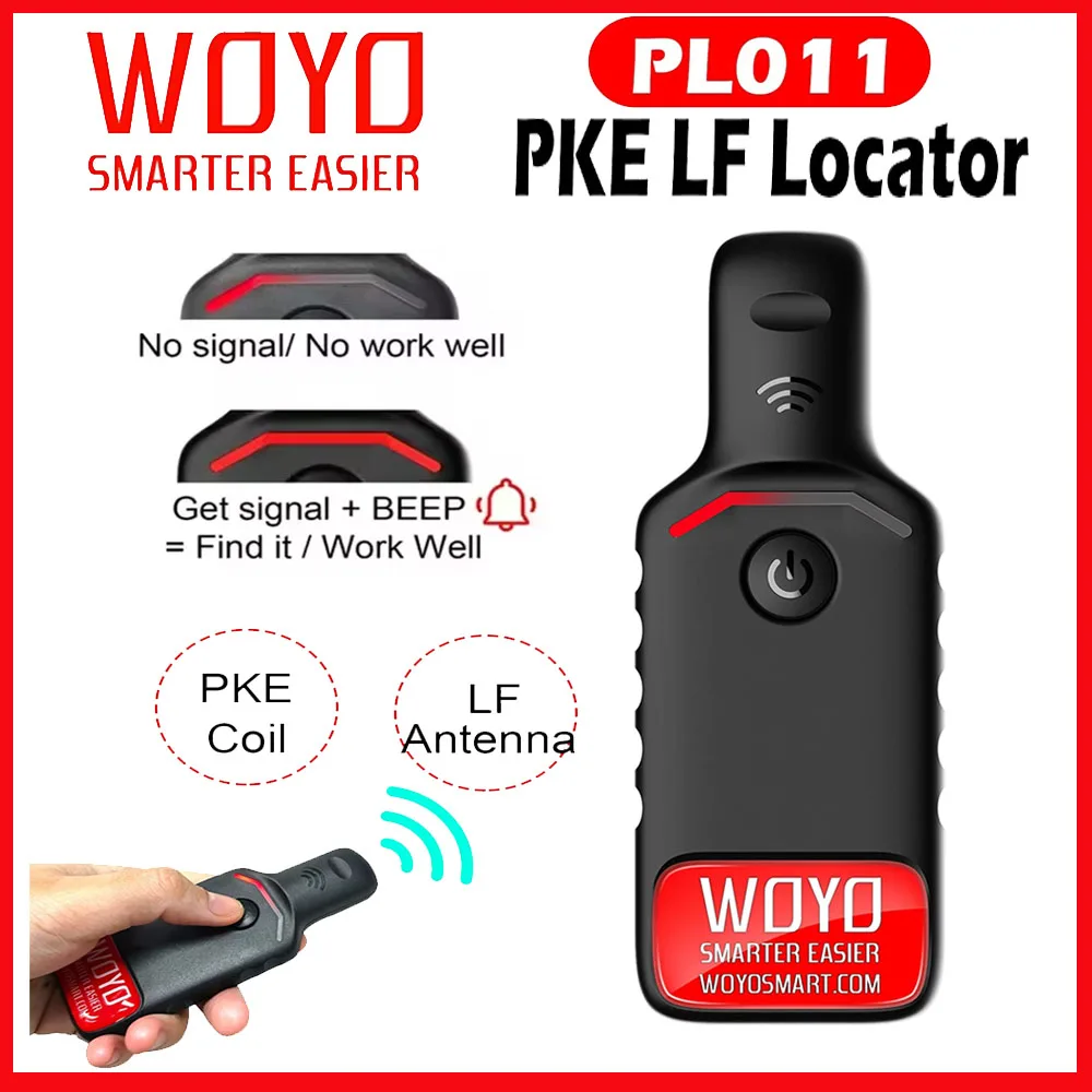 

WOYO PL011 PKE LF Locator Intelligent Key Systems Transponder Coils for All Car ECU Induction Transponder Coil Detector Test