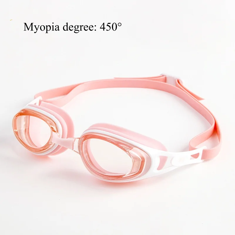 مكافحة الضباب مقاوم للماء قابل للتعديل سيليكون الرياضة قصر النظر نظارات السباحة UV درع الشاطئ تصفح السباحة نظارات قصر النظر الاستحمام نظارات #5