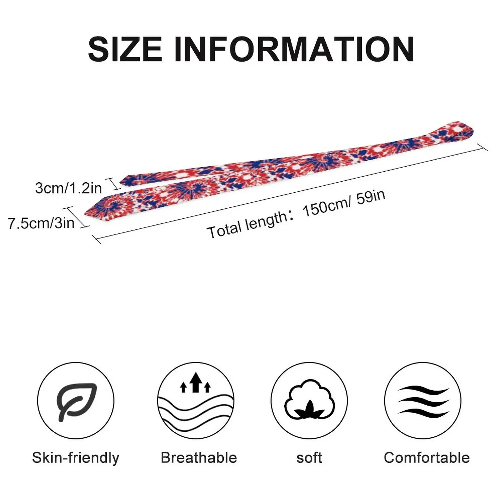 Firework Tie-Dye Tie Red White Blue Elegant Neck Ties For Adult Wedding High Quality Collar Tie Design Necktie Accessories