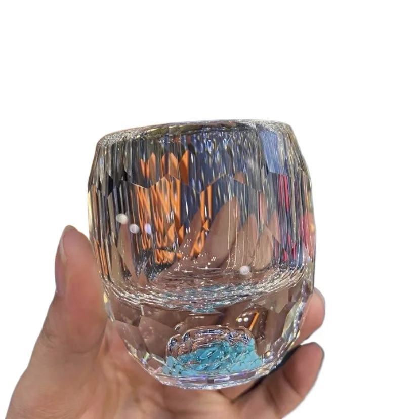 

Deluxe K9 pure crystal turquoise high-end spirit cup gift Jiapin spirit cup