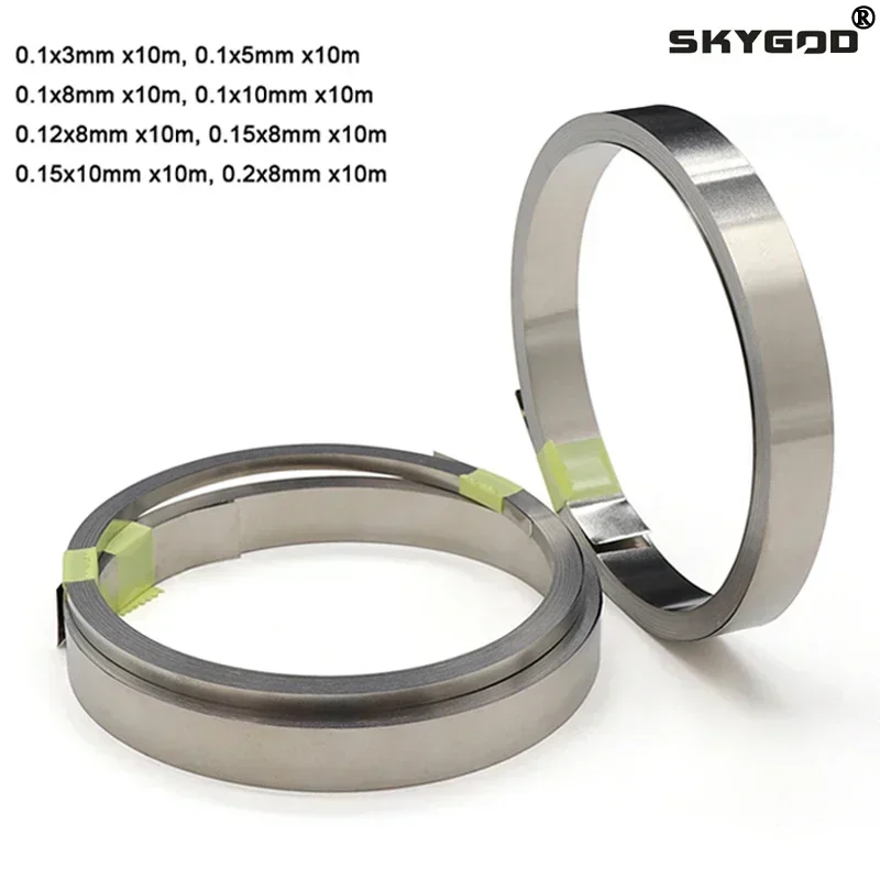 10m/Roll 18650 Li-ion Battery Nickel Plated Strip Connector 0.1mm 0.12mm 0.15mm 0.2mm Battrey Connector Spot Weld Steel Belt