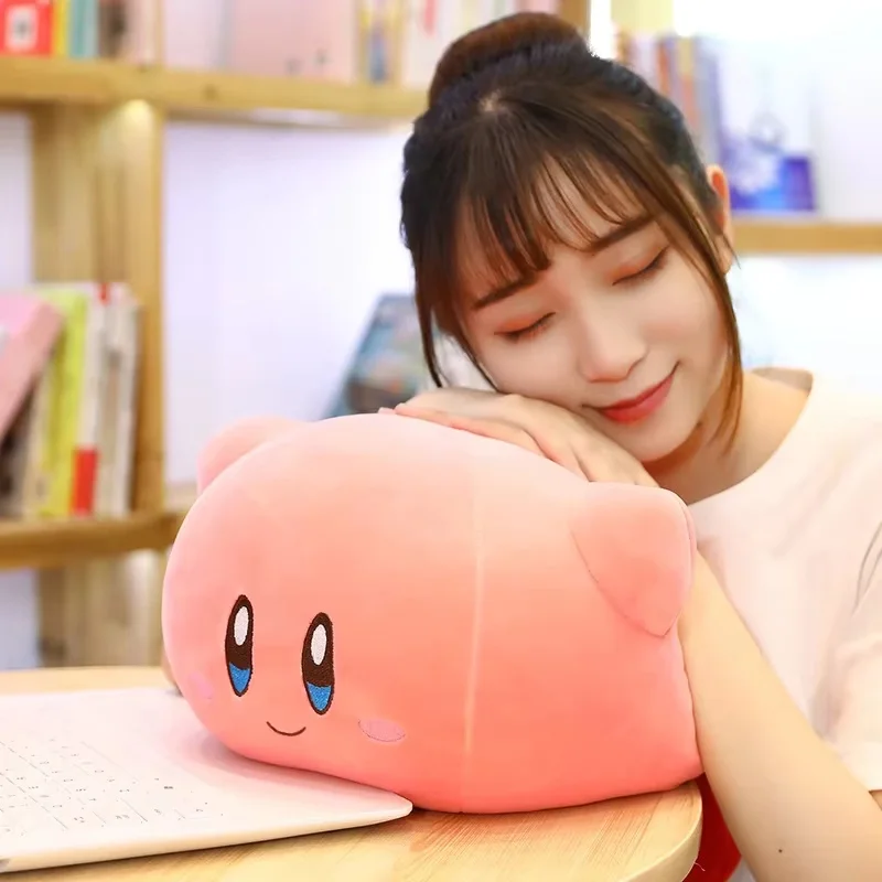 Kirby Plush Toys Kawaii Anime Star Kirby Stuffed Doll Office Nap  Bedding Portable Travel Blanket Girl Birthday Gift