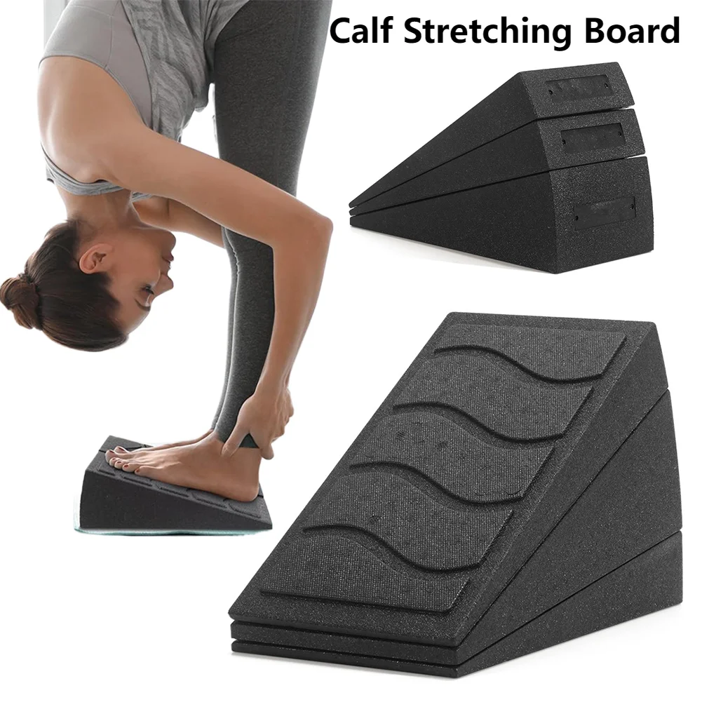 Calf Stretching Board Non-Slip Ramp Deadlift Calf Stretcher Slant Board Strength for Squat and Deadlift Yoga Accessories