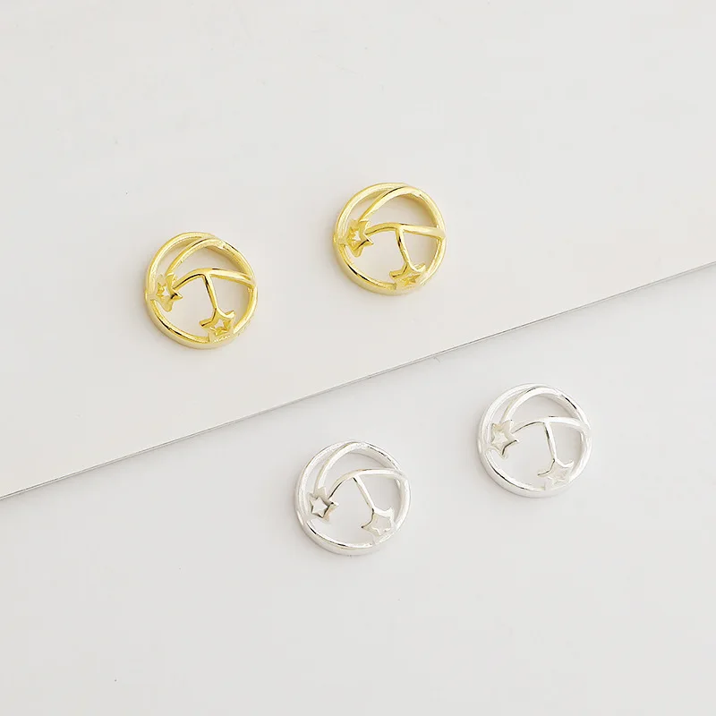 1pc/Lot 925 Sterling Silver Fashion Planet Beads Spacer Frame Fit 8mm Women Necklace Bracelets Silver Encircle Beads DIY Jewelry