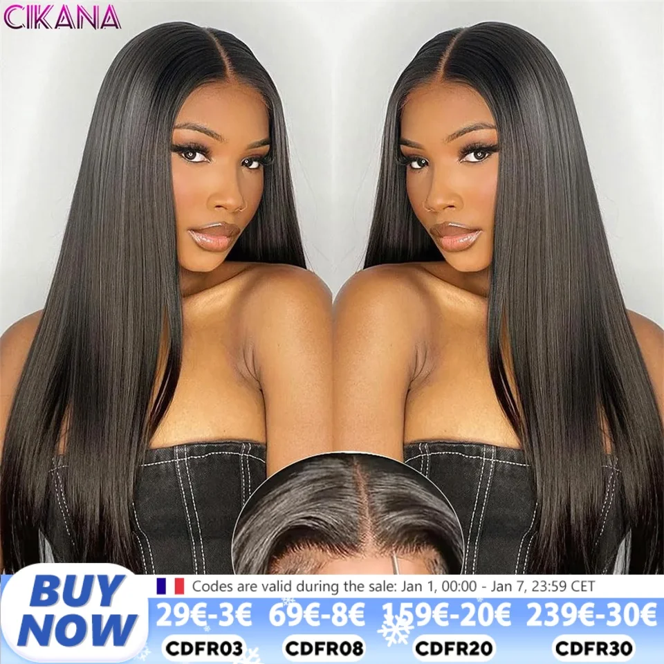 Brazilian Straight 13x6 Lace Frontal Wig Human Hair For Women 180 Density 13x4 HD Transparent Straight Lace Front Human Hair Wig