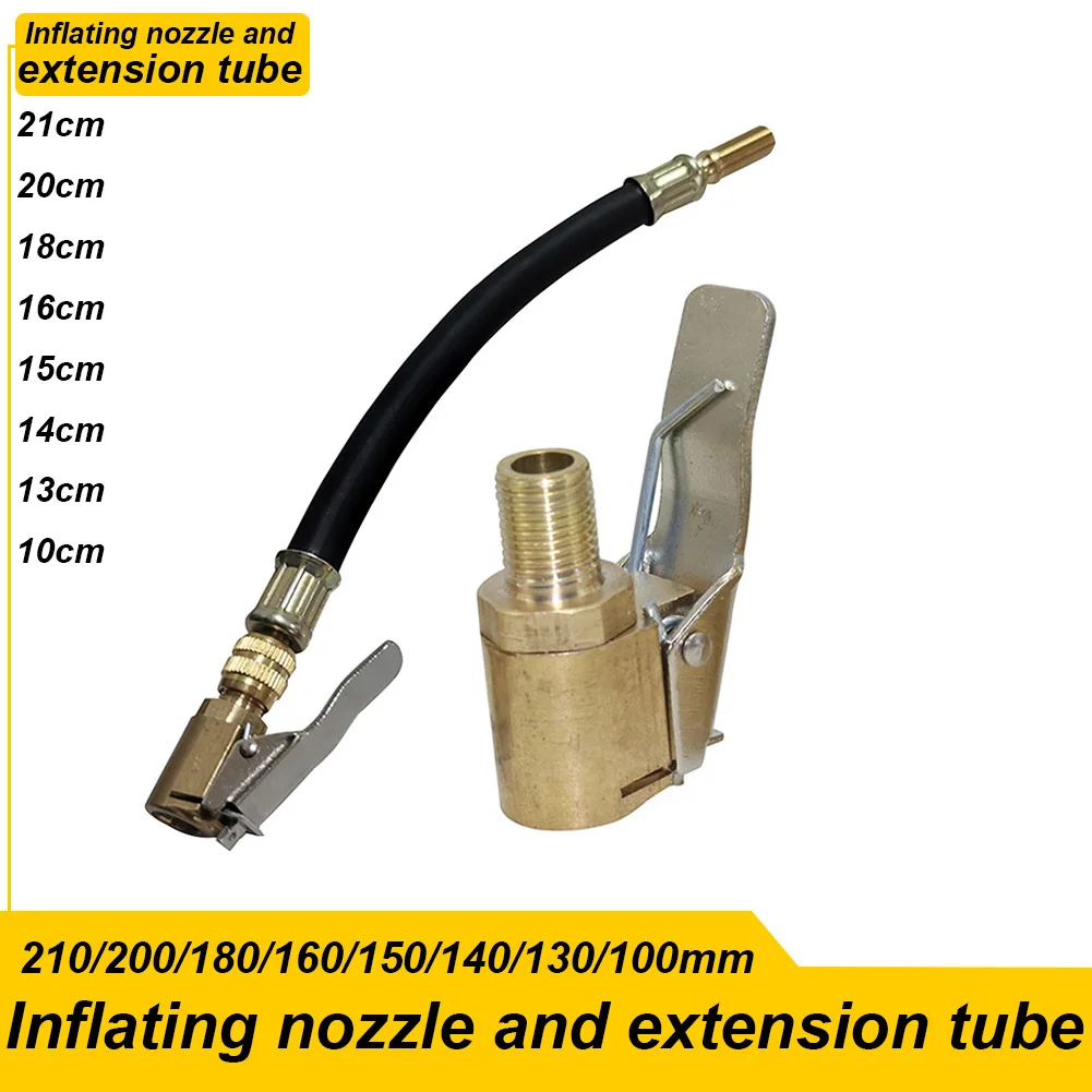 Motorcycle Bike Car Tire Air Inflator Hose Inflatable Pump Extension Tube Adapter Twist Tyre Air Connection Locking Air Chuck