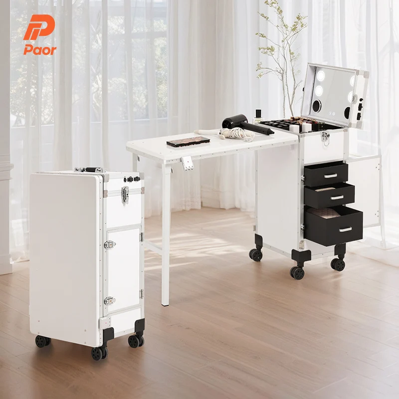 Foldable Storage Nail Table Multifunctional Modern Large Capacity Design Manicure Tables Simple Rustic Mesa Plegable Furniture