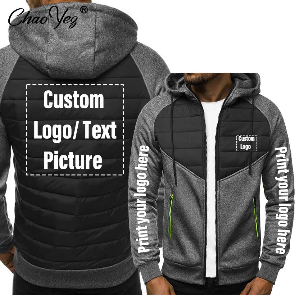 High Quality Men's Jacket Custom Your Logo Casual Comfortable Spring Autumn Sports Men's Sweatshirt Design Male Hooded Jackets