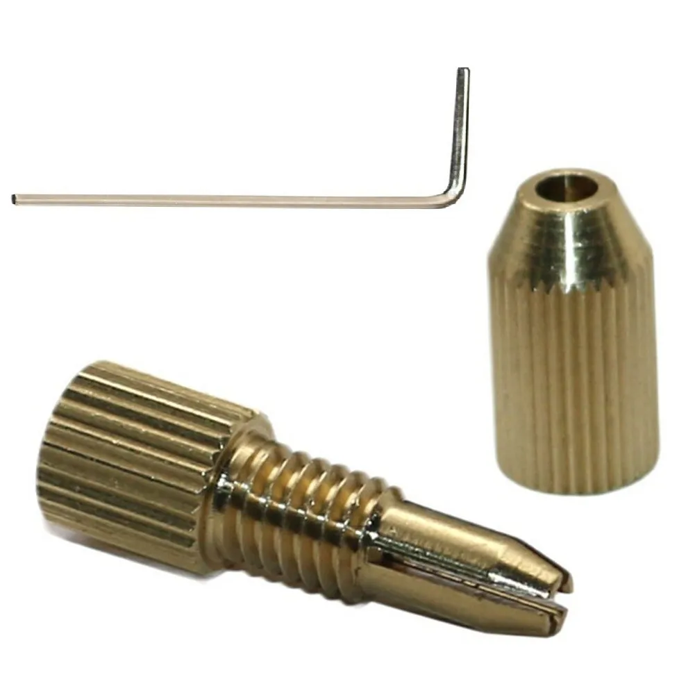 Bohrfutter-Spannzangen-Set, Werkzeuge, 25 x 8 mm, Messing, Elektromotor, Welle, Klemmvorrichtung, Spannfutter, 0,8 mm–1,5 mm, Mikro-Bohrer mit kleinem Schraubenschlüssel