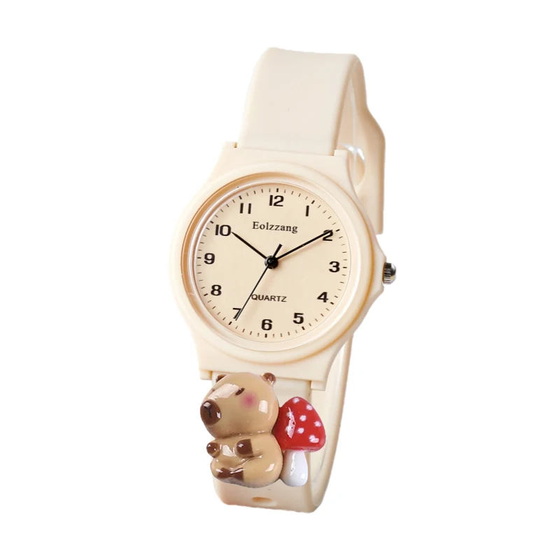 漫画カピバラ男の子女の子腕時計子供ミニマリストかわいい子供漫画腕時計ギフト子供のための女の子時計