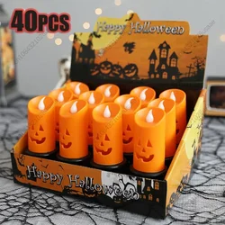 Halloween Led Pumpkin Candle Light Creative Candle Holder Night Light Atmosphere Decorative Props Small Ornaments Halloween