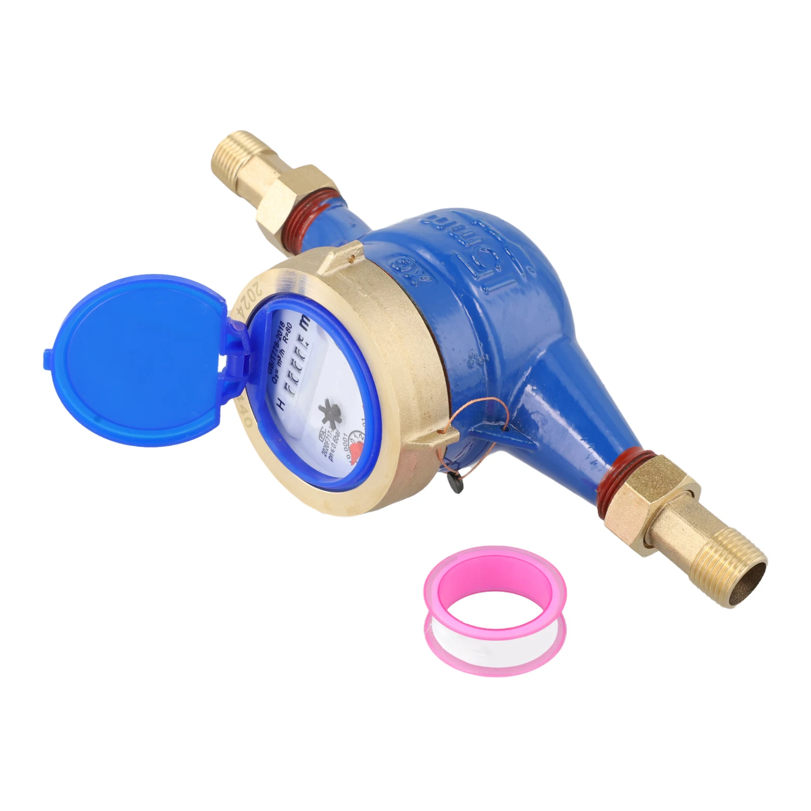 

DIN15 Dry Type Water Meter with Integrated Filter and Copper Connectors for For ROTOR Type Digital Measurement