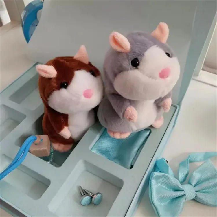 

Talking Hamster Plush Toy 15cm Cute Sound Record Interactive Educational Stuffed Doll Kids Birthday Gift
