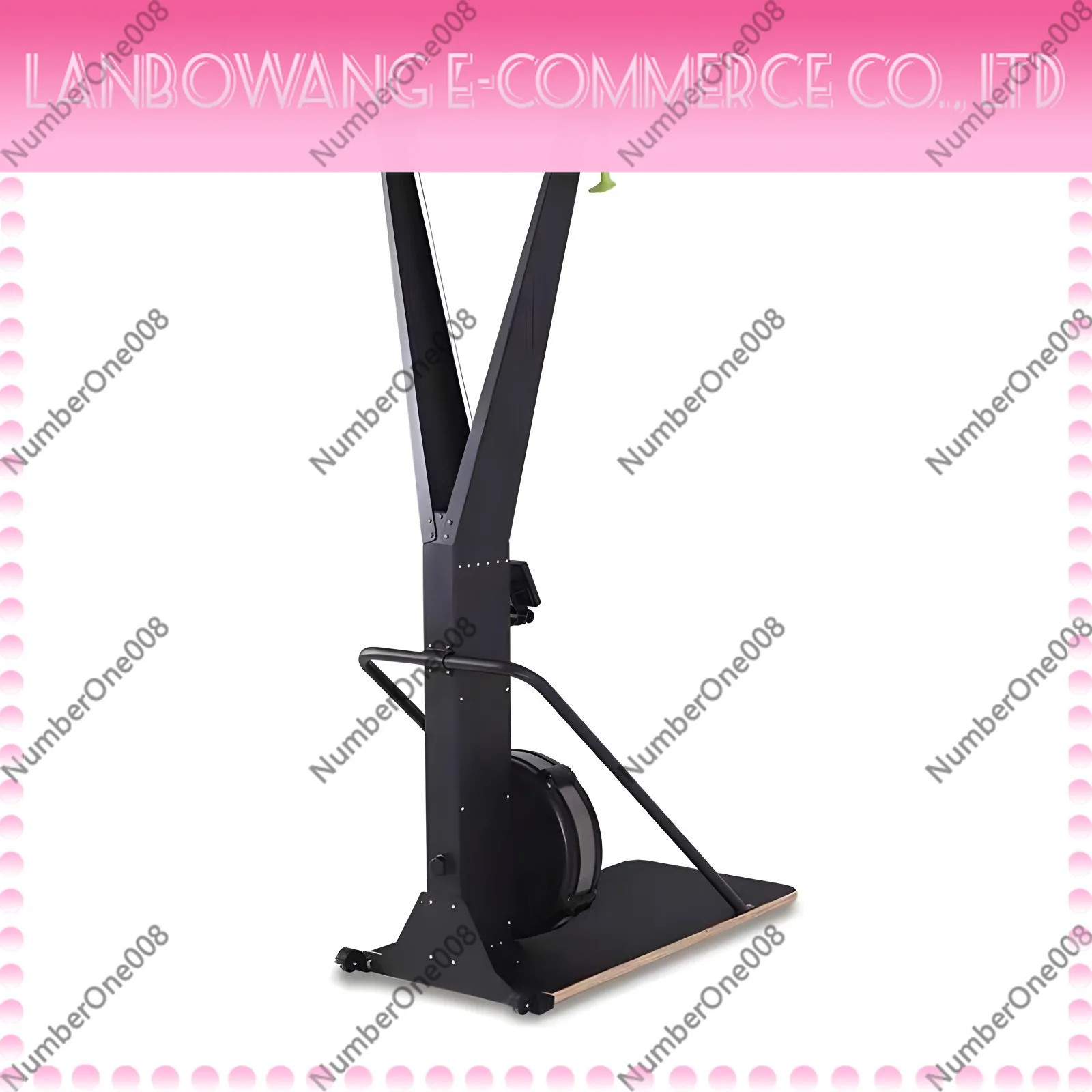 Air Resistance Ski Machine for Home Gym Adjustable Dual Arm High Pull Trainer Cardio Workout Equipment