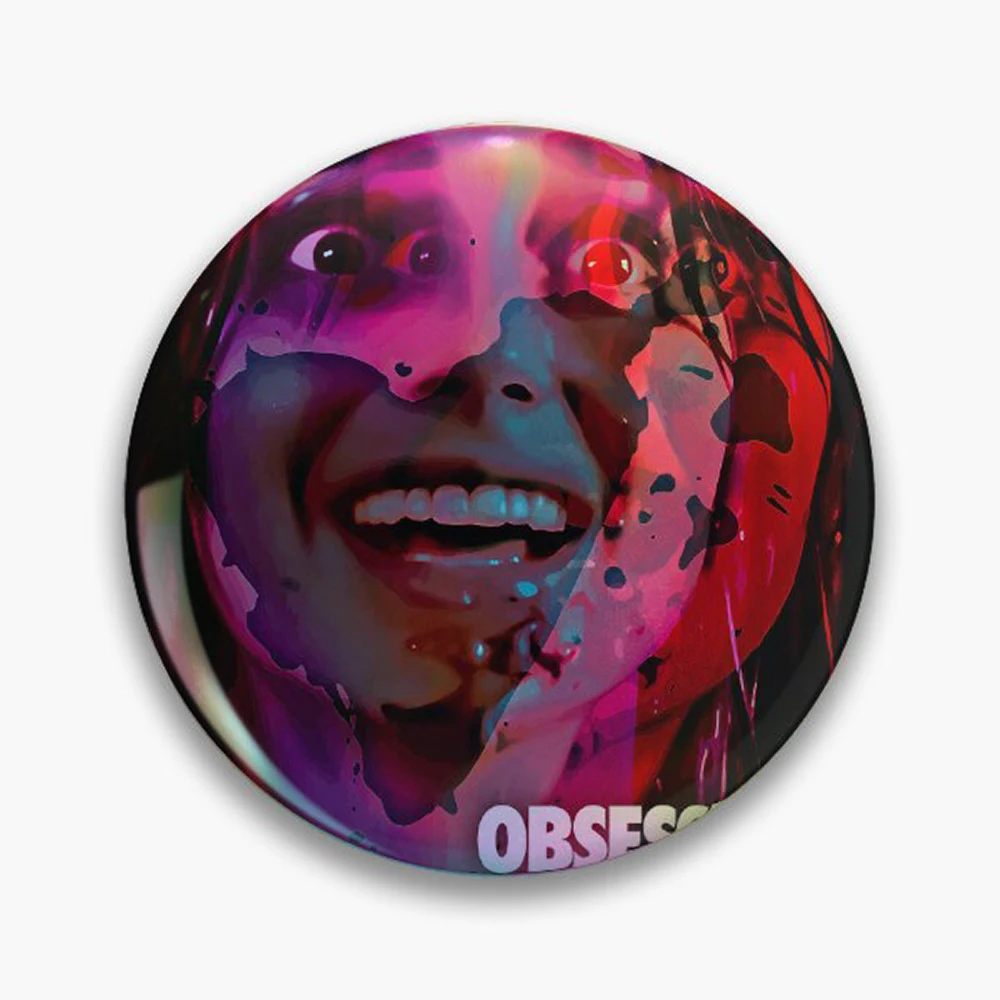 Obsession Movie Pin Holographic Star Heart Pin Brooches Laminated Button Fashion Accessory