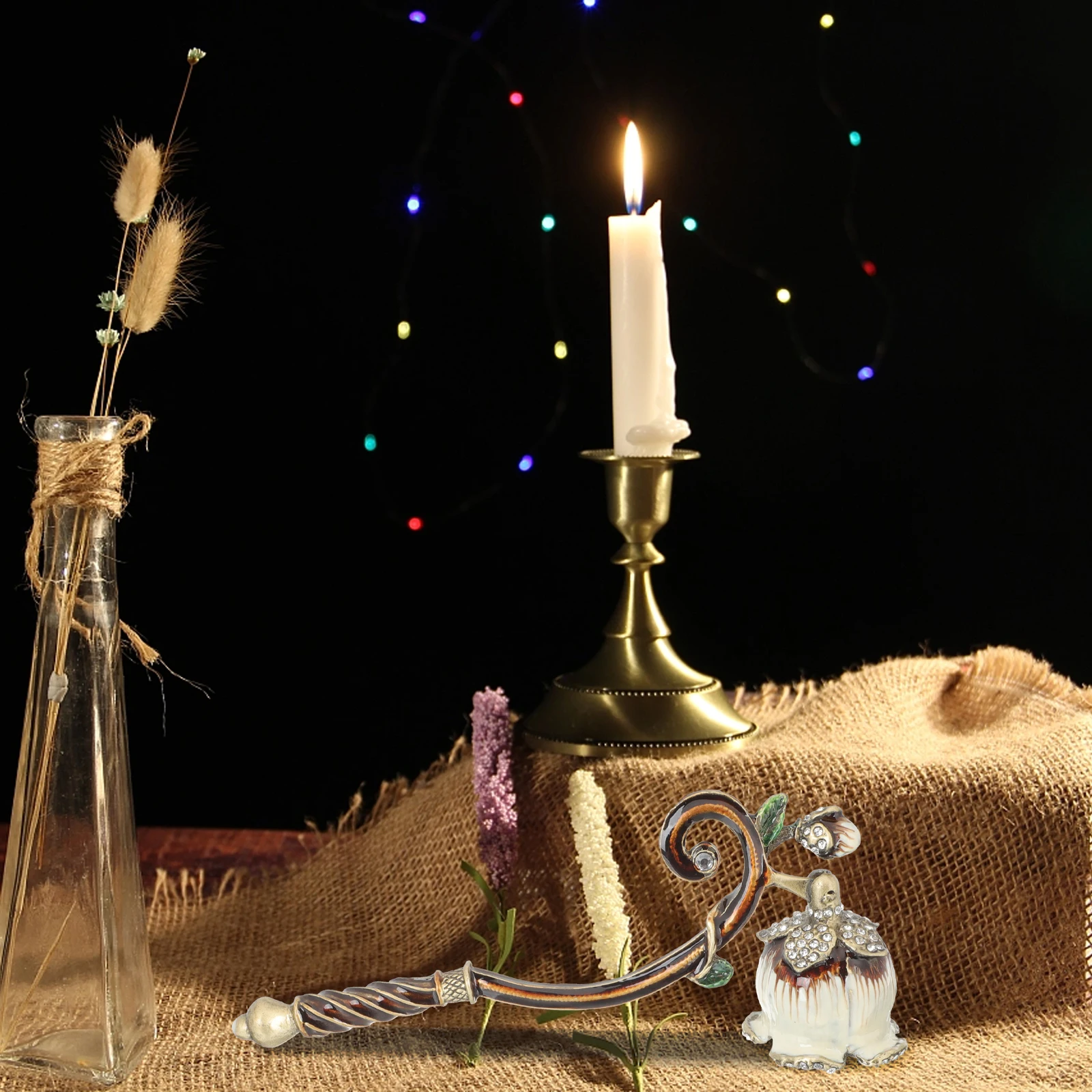 طفاية الفتيل المعدنية بمقبض طويل للشموع المعطرة أداة اللهب الملحقات المنزلية هدية ل #4