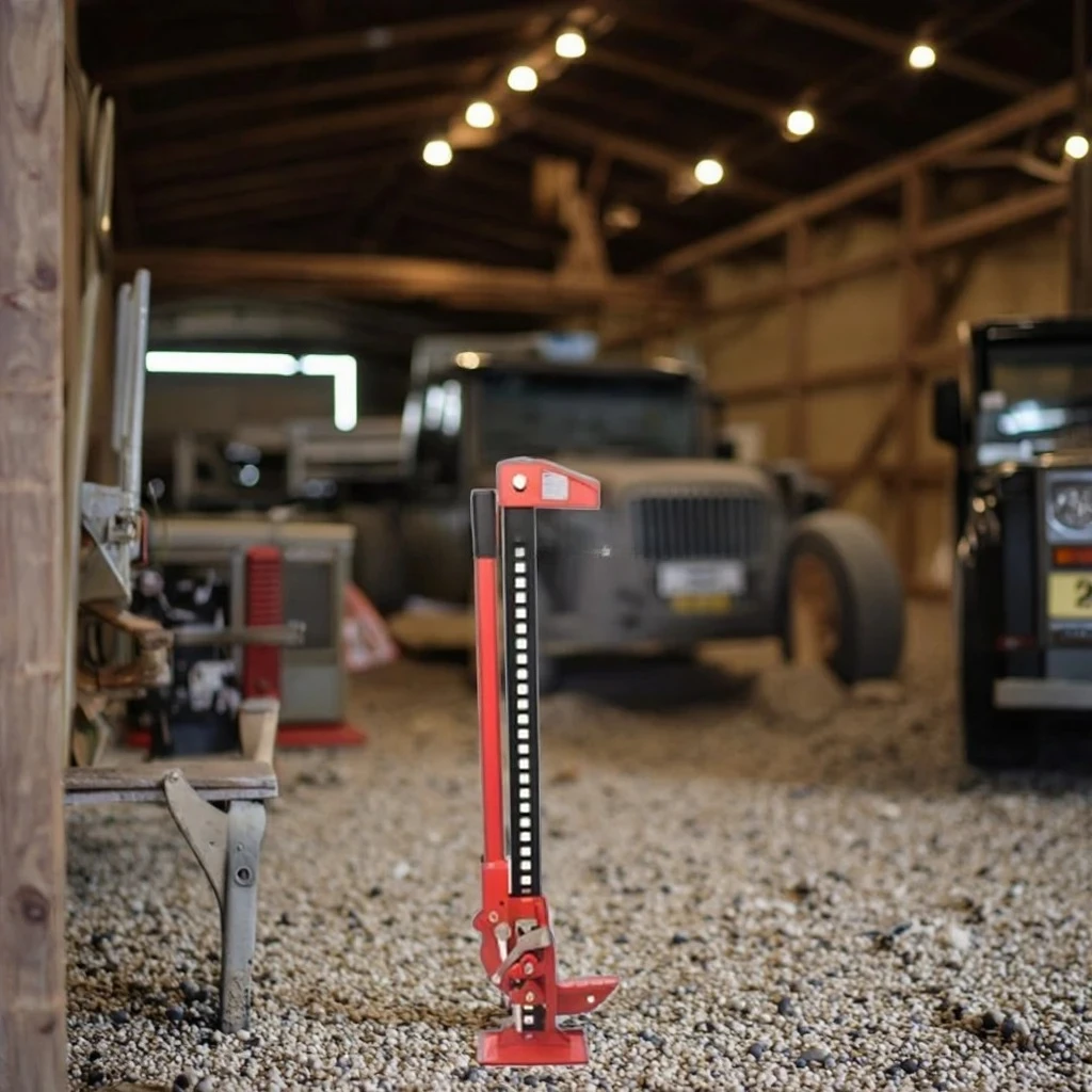 33 Inch High Lift Mechanical Farm Jack Offroad Ratcheting Lifting Tool with Stabilizer