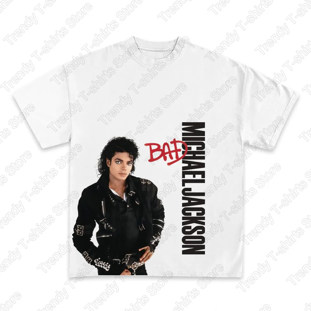 Classic Vintage Michael Jackson King of Pop Dangerous World Tour 1992 T-shirt Men's Retro Gothic Rock T Shirt Oversized T-shirts