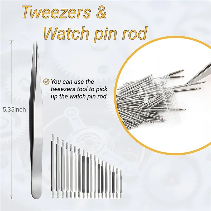 ABJI-Watch Repair Tool Kit, Suitable For Replacing Watch Batteries And Adjusting Strap Length, Screwdriver Kit, Repair Tool