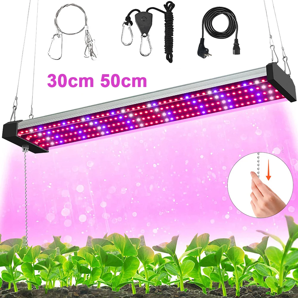 Connectable LED Grow Light for Indoor Plant 30CM 50CM Full Spectrum Phyto Lamp for Greenhouses Tent Hydroponic US EU UK Plug