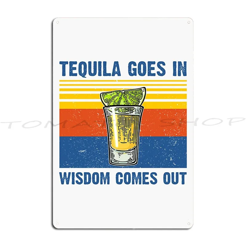 Pancarte en métal amusante pour les amateurs de tequila, idéal pour le Cinco de Mayo, design de bar, design de garage, affiche en étain