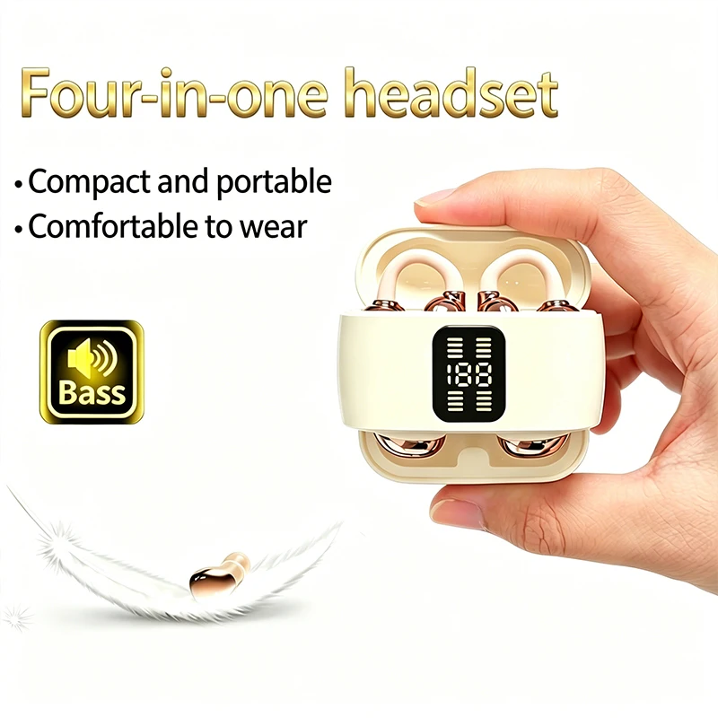 B55-Wireless Bluetooth dual headphones - High sound quality,long battery life,digital display,TWS sports headphones for all uses — product photo 1 of 1