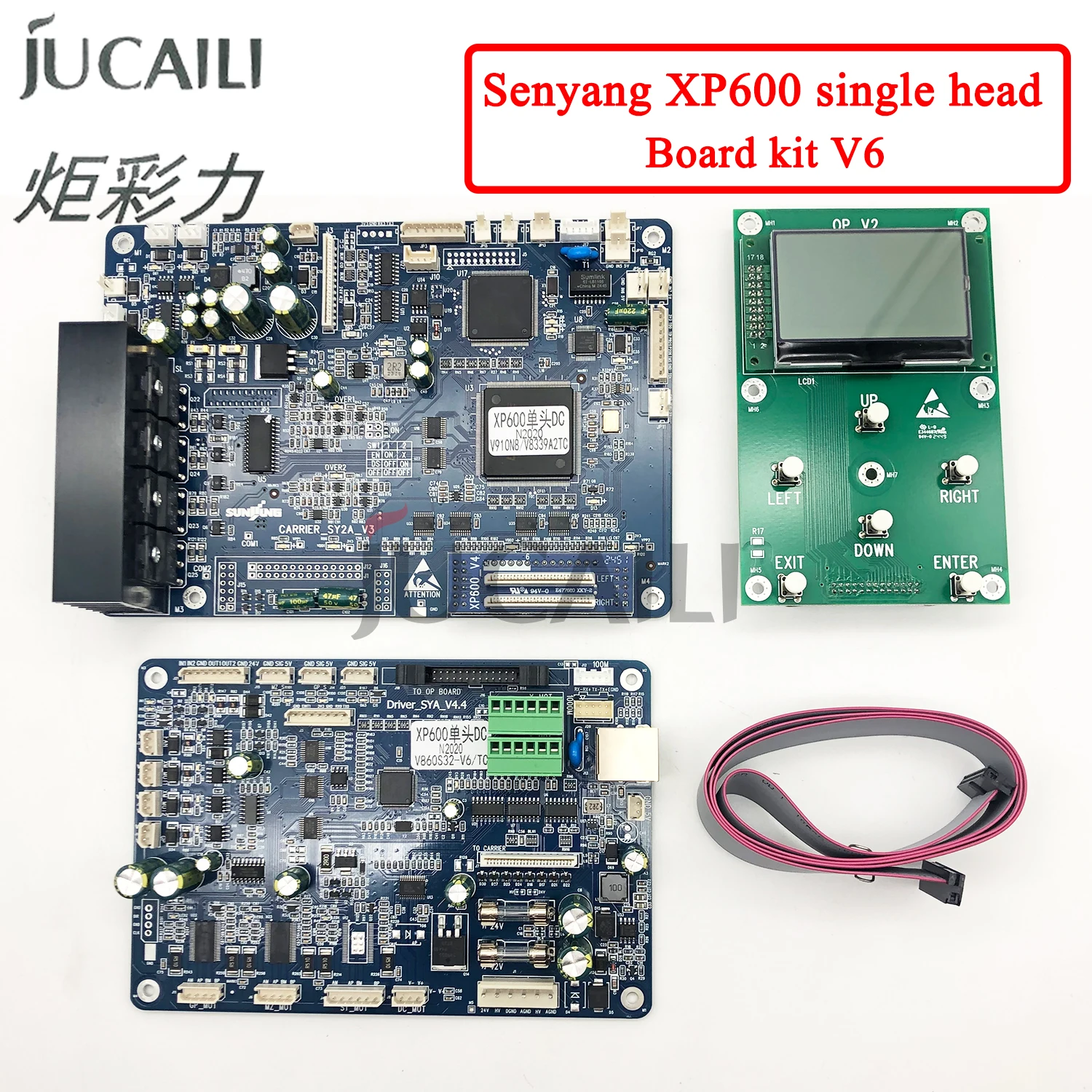 Jucaili Senyang xp600 single head board kit for EPS xp600 board for Eco solvent printer with V6/V12 keyboard