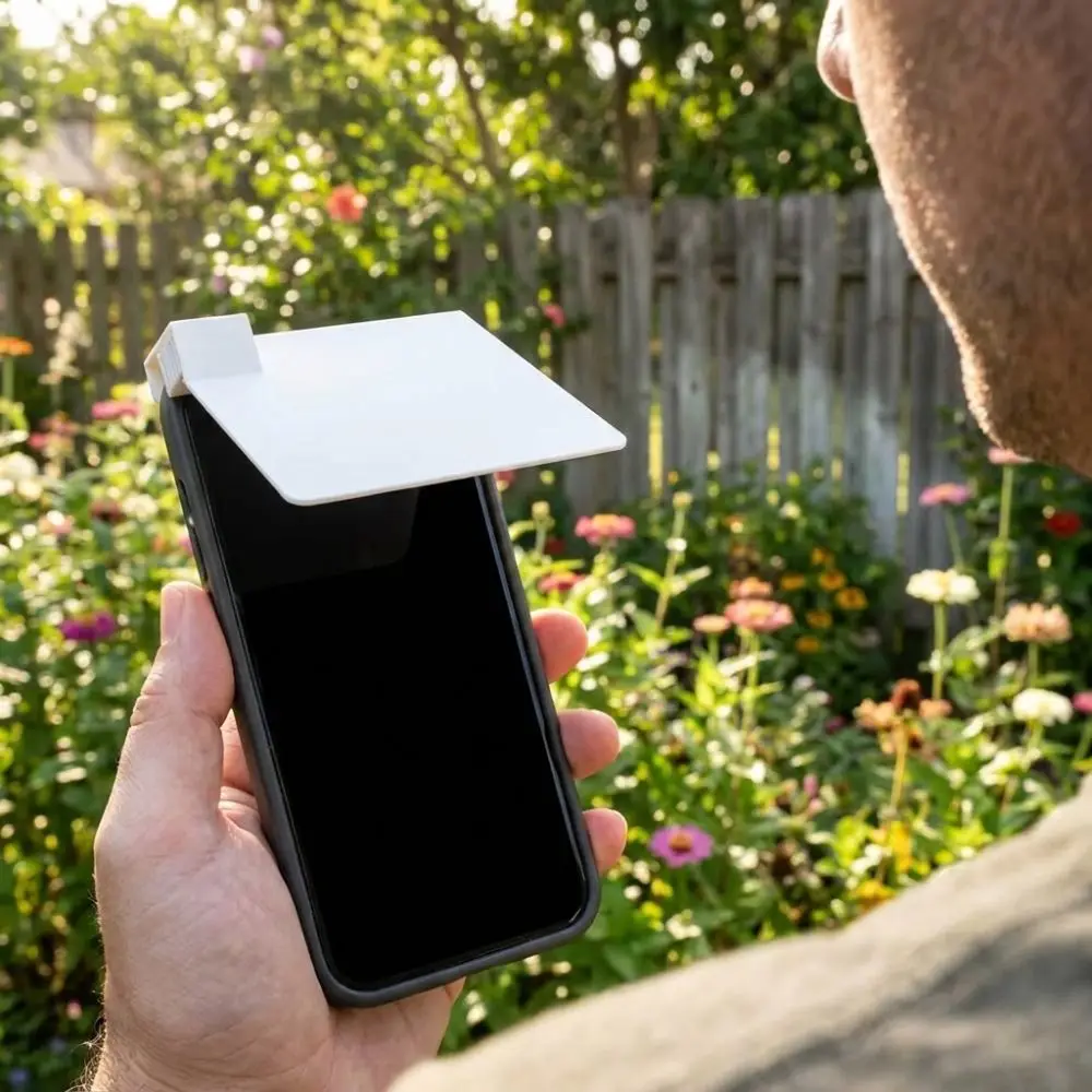 3D Printed Mobile Phone Sunshade Anti-Glare Anti-UV Cellphone Screen Hood Improves Screen Visibility Portable