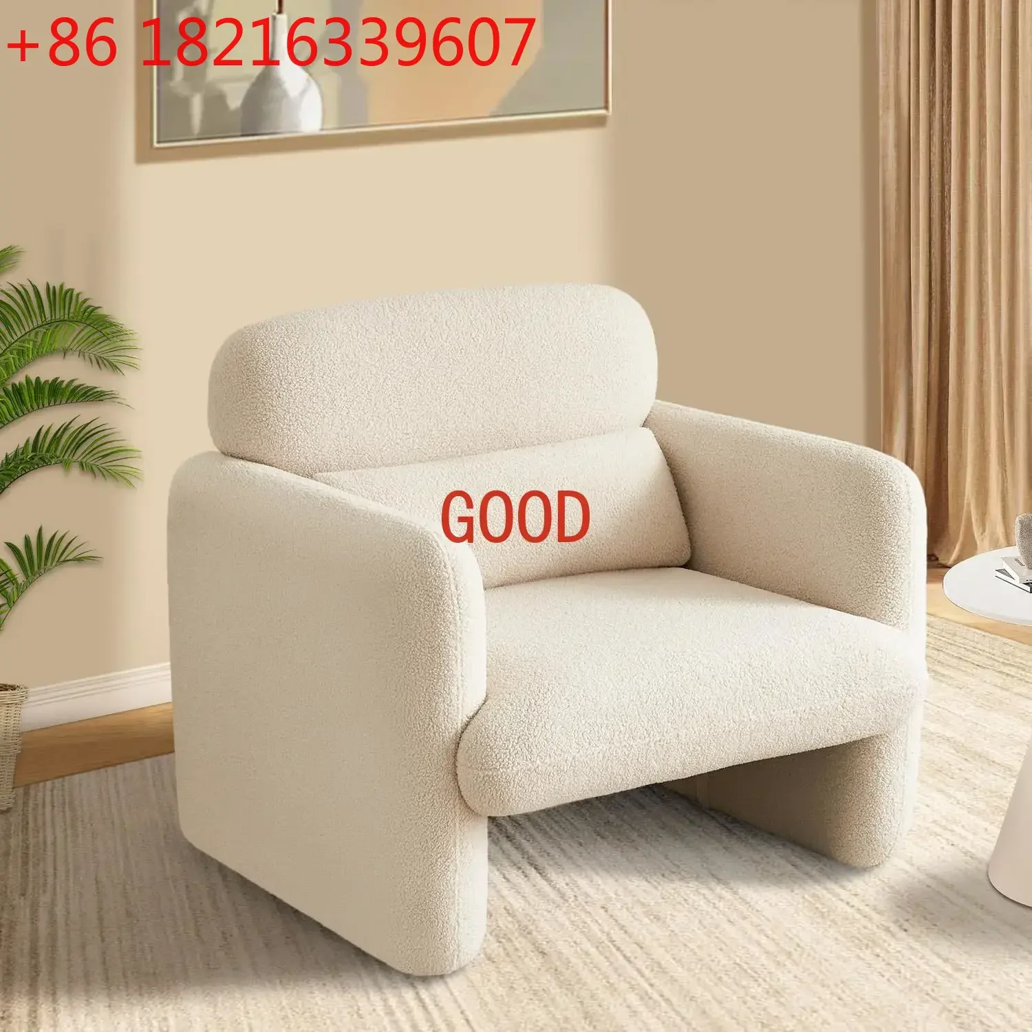

Современное кресло-софа TAO YOOBECH с подлокотниками, обитое тканью из овечьей шерсти, удобное кресло для чтения для спальни, гостиной