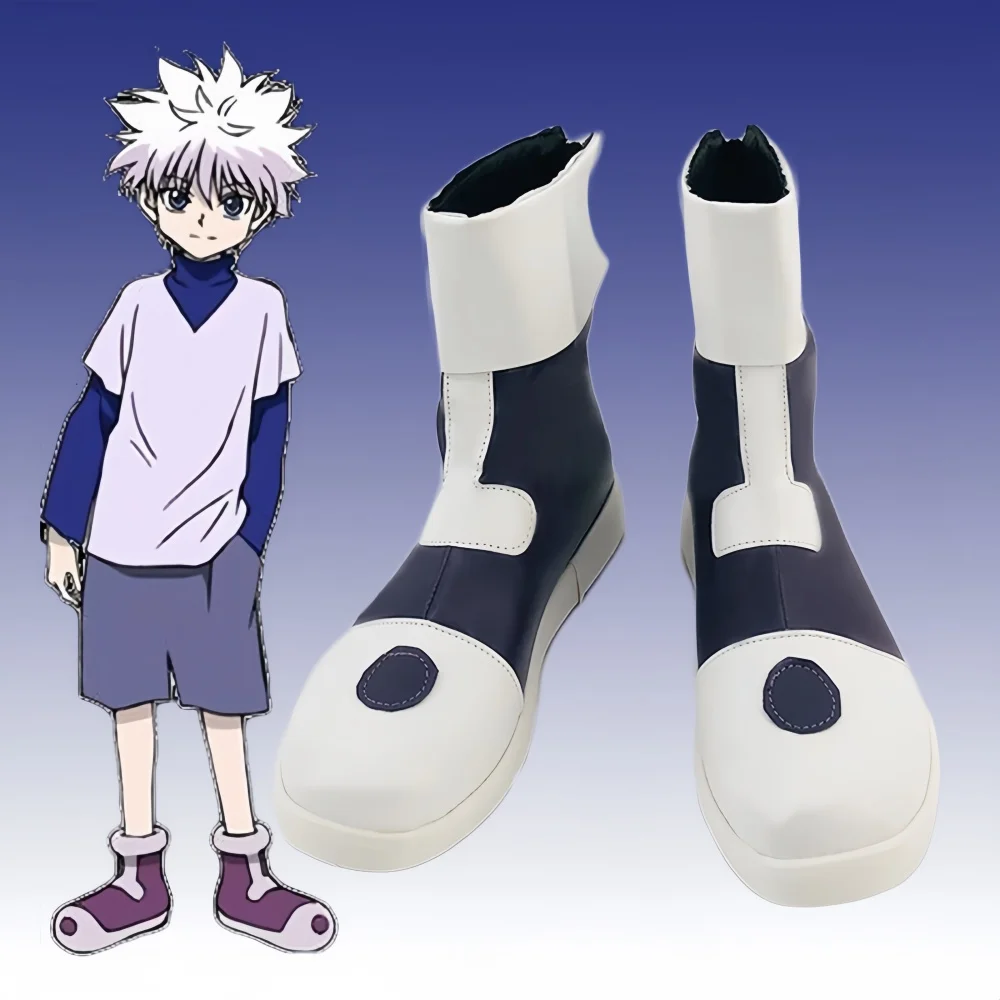 Killua Zoldyck Cosplay  Anime HUNTER Shoes Boots Halloween Costumes Accessory Custom Made