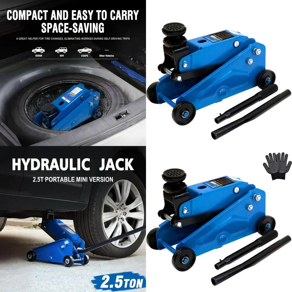 

Гидравлический напольный домкрат грузоподъемностью 2,5 тонны с удлинительной втулкой, диапазон подъема от 4,13 до 17 см