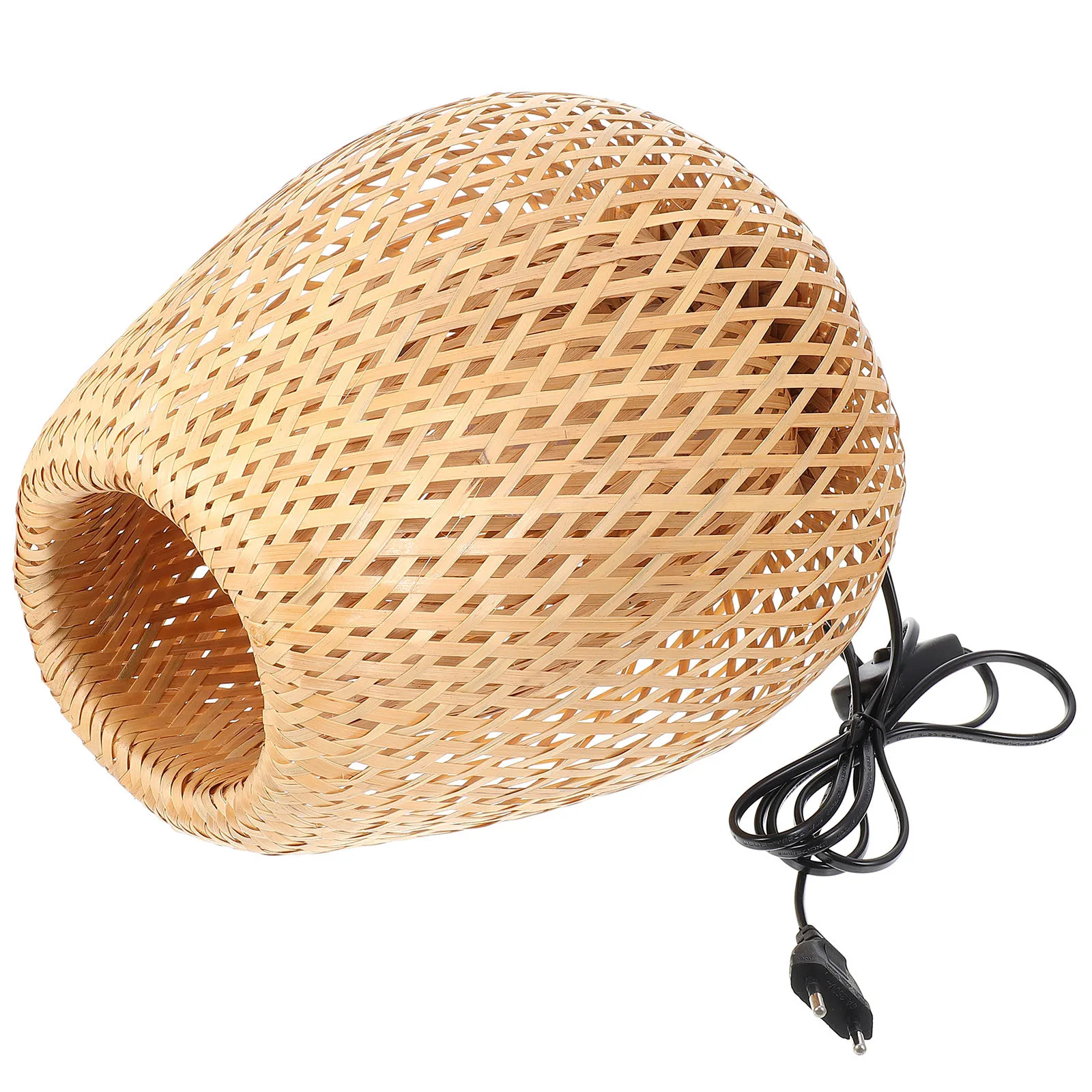 

1Pcs Japanese Style Bamboo Woven Table Lamp Simple Elegant Desk Light for Home Hotel Study Room Indoor Night Lighting Decor