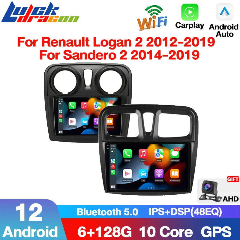 

2Din Android Carplay Car Radio Android Auto Wireless For Renault Logan 2 Sandero2 2012-2019 Multimedia Player Navigation