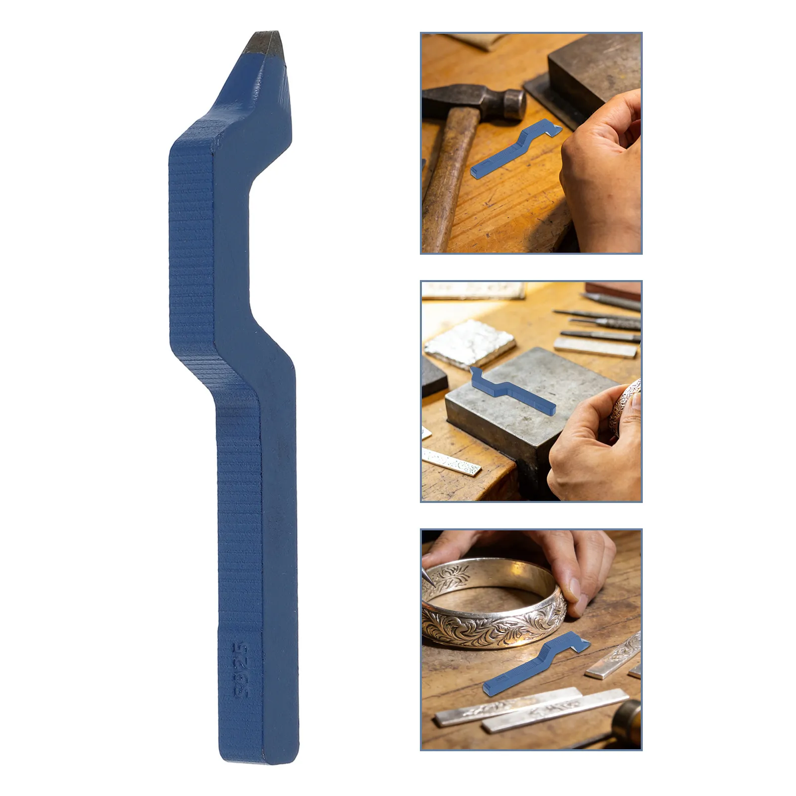 Curved Metal Stamping Punch Tool for Jewelry Making Precision Ring Bracelet Marking Steel Jewelry Punch Stamp 3.7 Inch