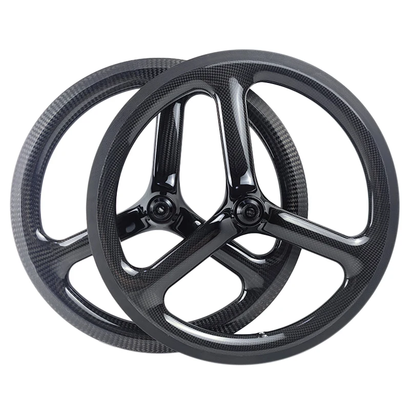 16 Inch 349 3 Spokes Carbon Wheel 16\'\' Folding Bike Trispokes 74 100 Rim Disc Brake Beskardi For Brompton Dnhon Fnhon Gust