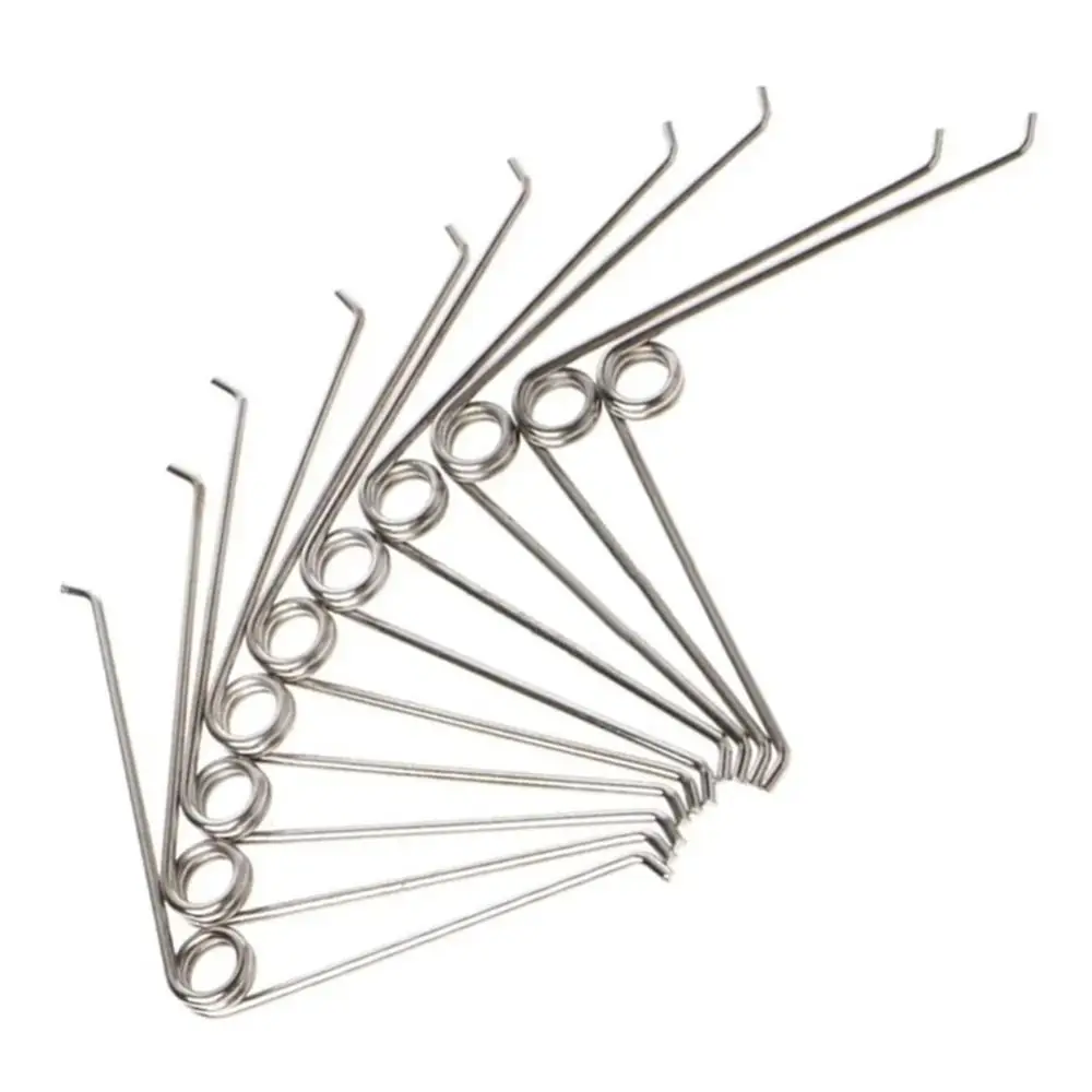 20Pcs Gardening Hardware Compression Spring Spring Steel Silver Gardening Scissors Accessories 5x7cm V Shape Torsion Spring