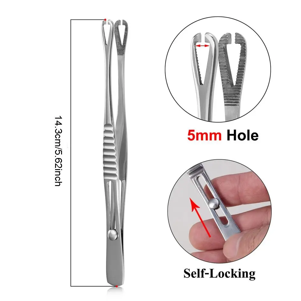 Werkzeuge, Piercing-Werkzeug, Dreieckiges Körper-Schmuck-Werkzeug, Einweg-Professionelles Werkzeug, Piercing-Klemme aus Edelstahl – Detail 6