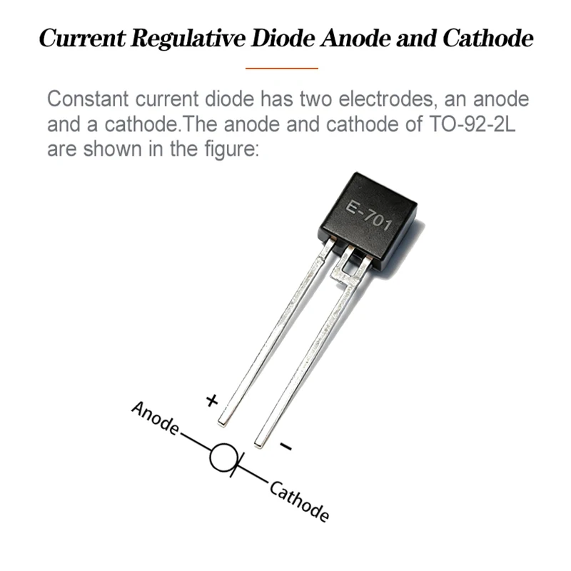 Crd Diodes E-701 0.70Ma 100V Marking E-701 Package To-92-2L Current Regulative Diode