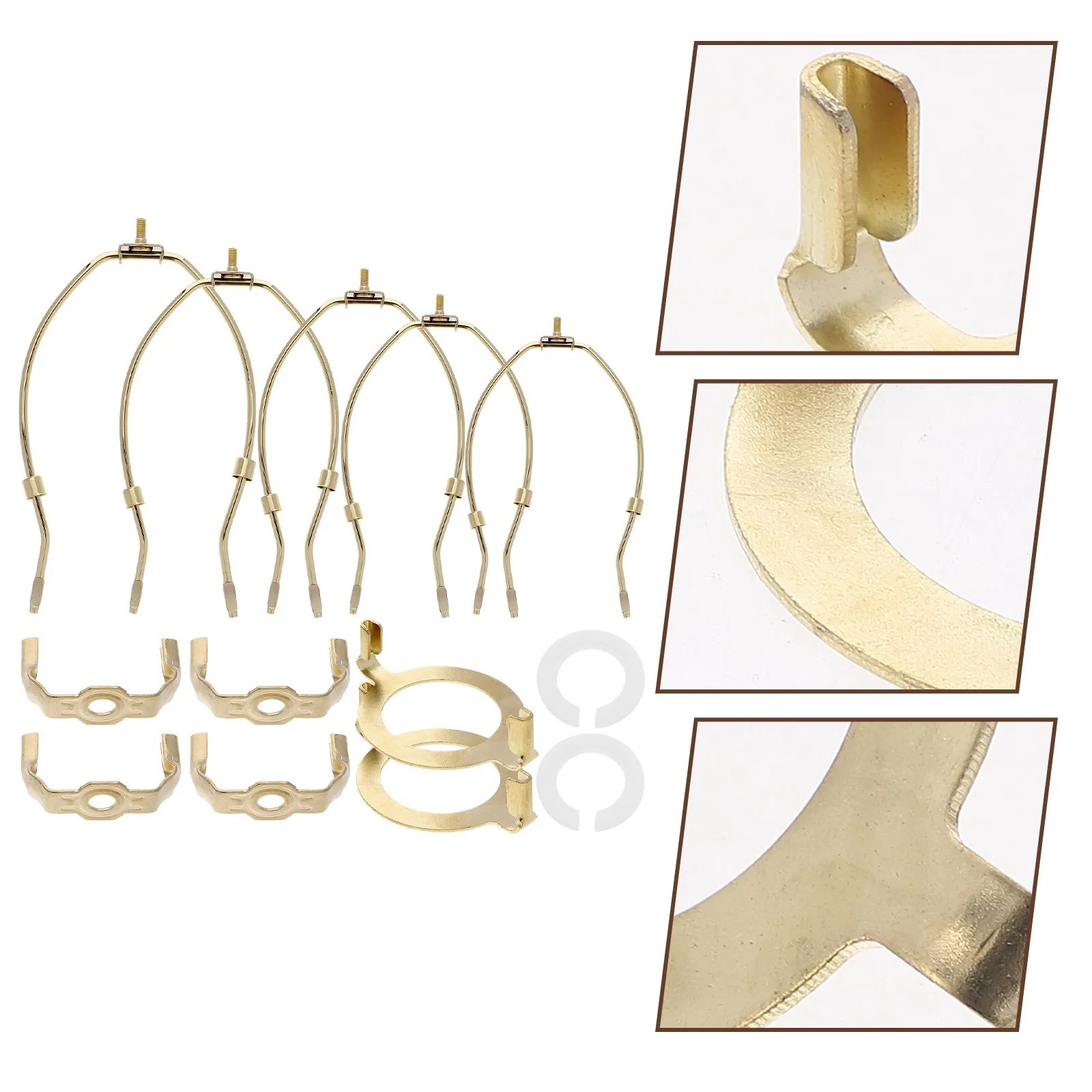 

1Set Heavy-Duty Iron Lamp Shade Harp Holder Bracket for Table Floor Lamps Universal Fit Lampshade Horn Frame Lampshade