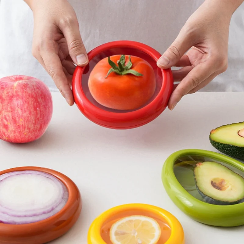 Silicone fruit & vegetable storage boxes — 1/4pc set, portable, stackable & leak‑proof (keeps produce fresh) 5