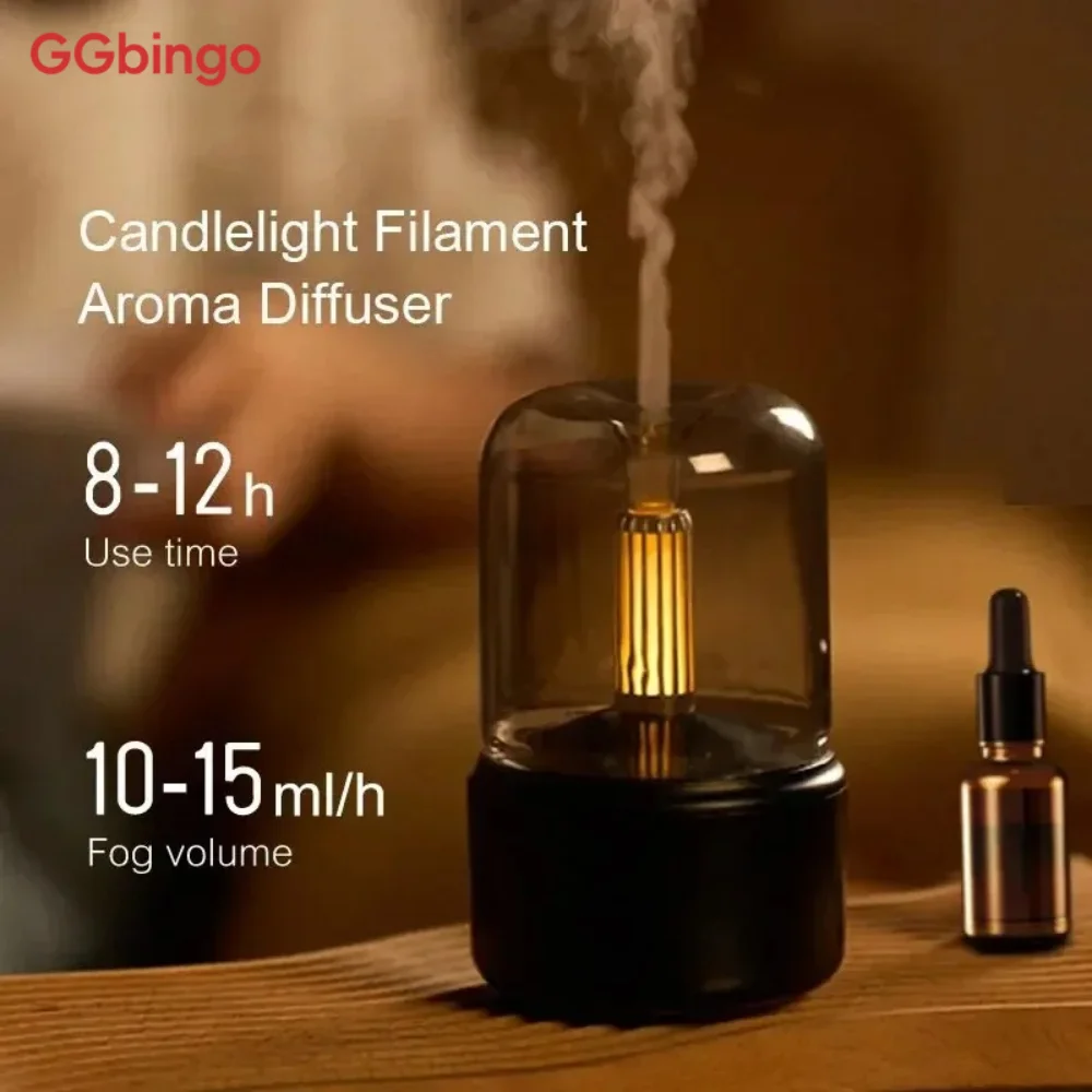 GGbingo Portable Aroma Diffuser Ambient Light Aromatherapy Machine USB Air Humidifier Essential Oil Night Light Sprayer Gift