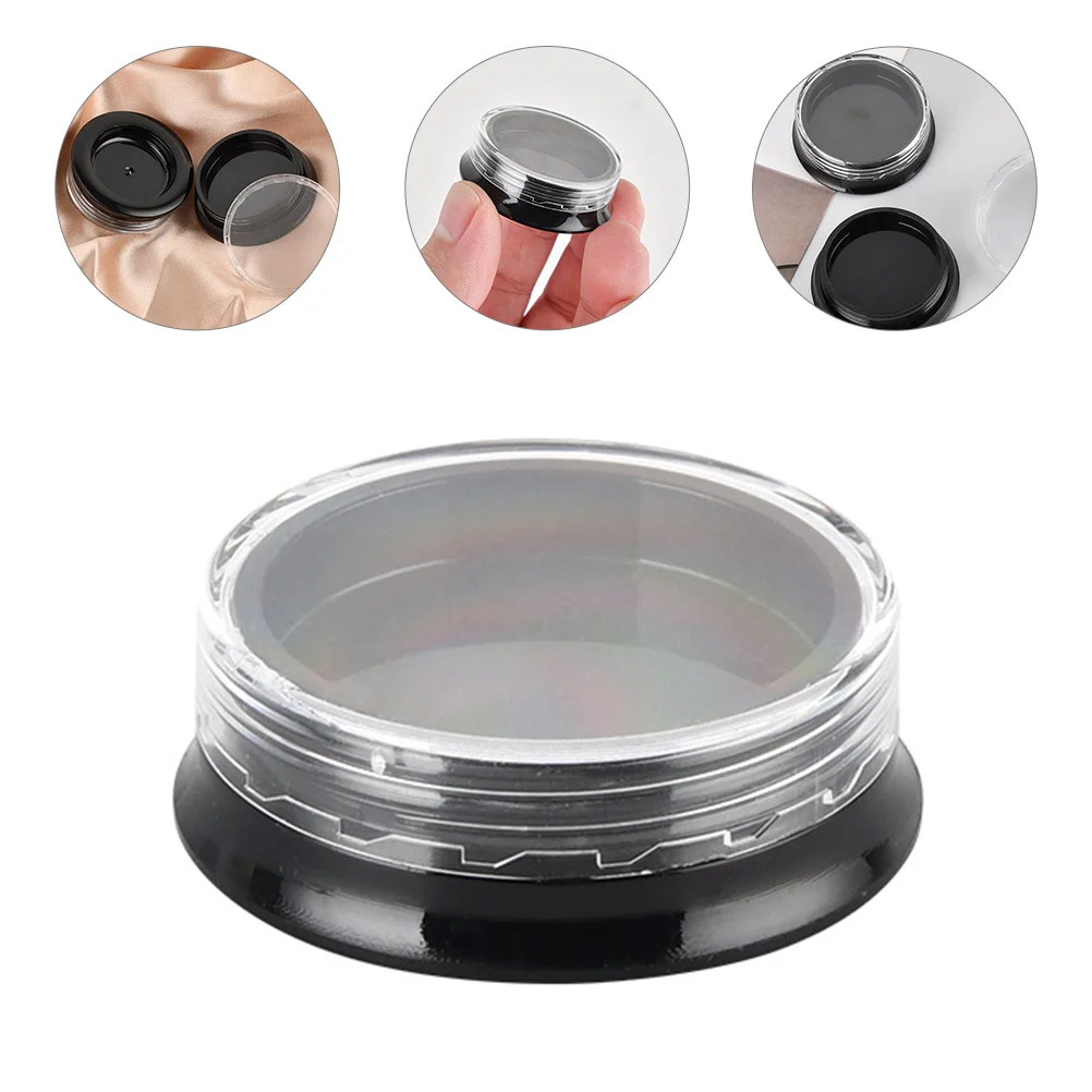 

20pcs Acrylic Storage Bottles Lid for Nail Art Supplies Compact Large Capacity Multi Grid Organizer Case Black Decor Box