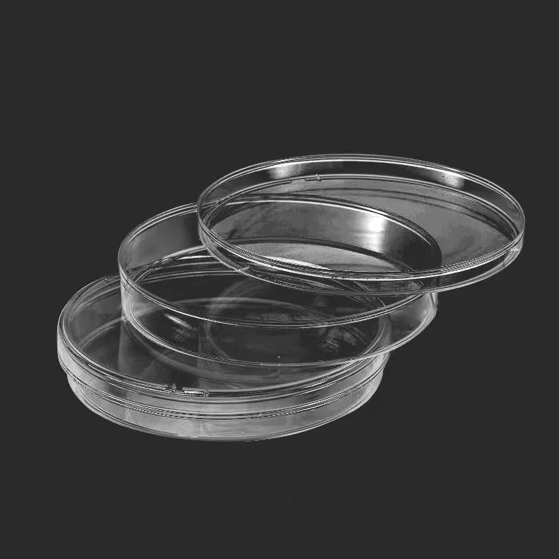 Pratos de Petri estéreis de poliestireno, Prato de Cultura de Bactérias, Laboratório Médico Biológico Científico, 90mm, 10Pcs