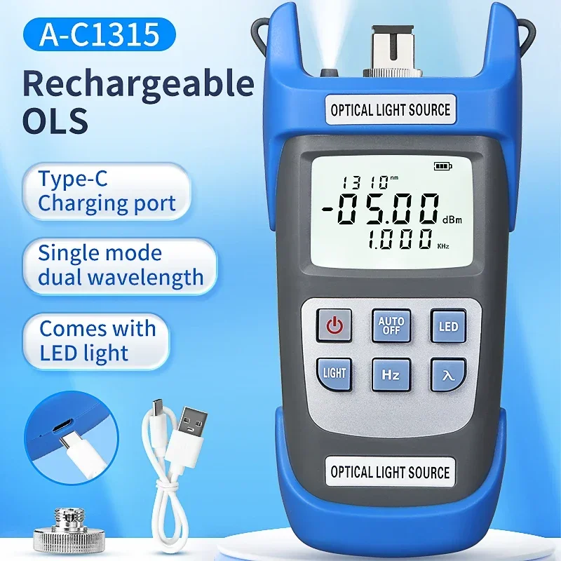 A-C1315 Rechargeable Fibre Optic Light Sources OLS Fiber Optical Laser 1310 1550nm Handheld Optical Light Source