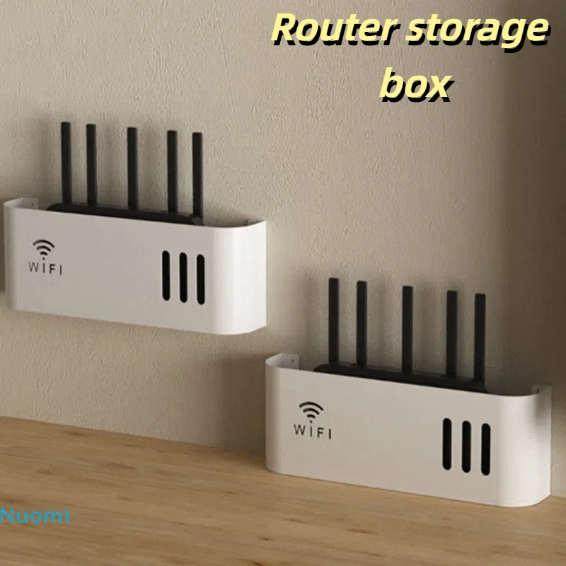 

Wall Mounted WIFI Router storage box Punch-free storage rack Cable Power Bracket Organizer Box Living room storage supplies