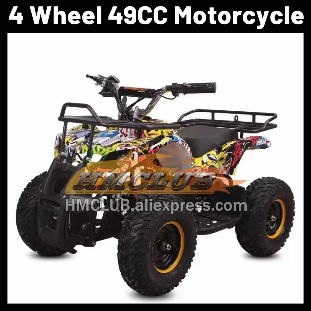 ATV Four Wheel Motorcycle 49 50 CC 2Stroke MOTO Minitype Microcode Force Power ATVS OFF-road Gasoline Racing Motorbike For Child